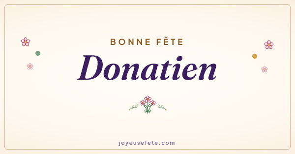 Image « Bonne fête Donatien » au format large