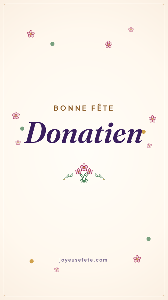 Image « Bonne fête Donatien » au format story