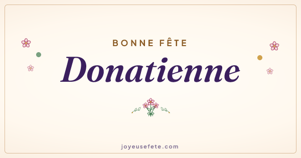 Image « Bonne fête Donatienne » au format large