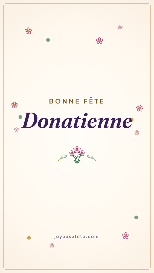 Image « Bonne fête Donatienne » au format story