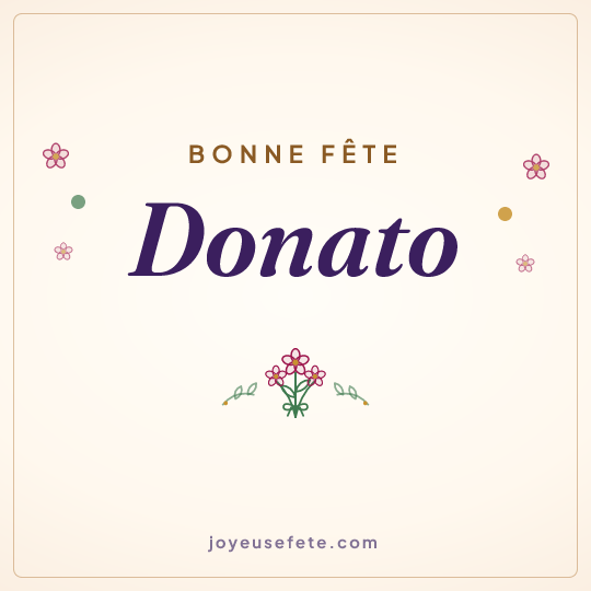 Image carrée « Bonne fête Donato » pour WhatsApp