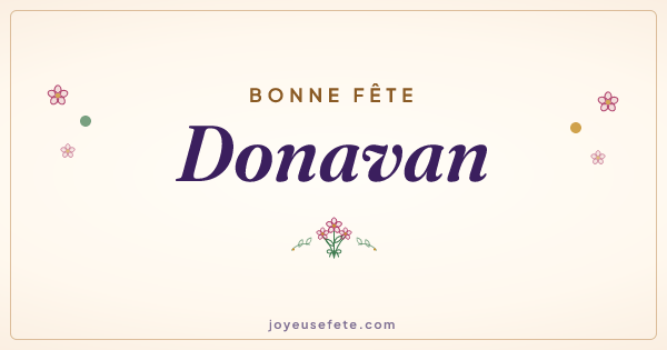 Image « Bonne fête Donavan » au format large