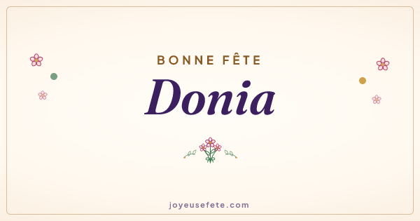 Image « Bonne fête Donia » au format large
