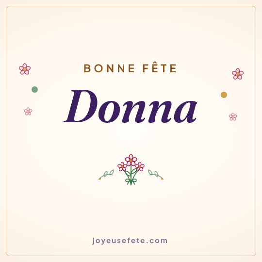 Image carrée « Bonne fête Donna » pour WhatsApp