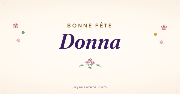Image « Bonne fête Donna » au format large