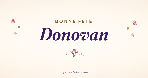 Image « Bonne fête Donovan » au format large