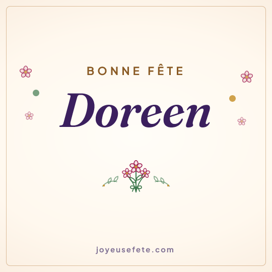Image carrée « Bonne fête Doreen » pour WhatsApp