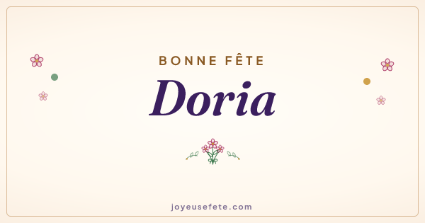 Image « Bonne fête Doria » au format large
