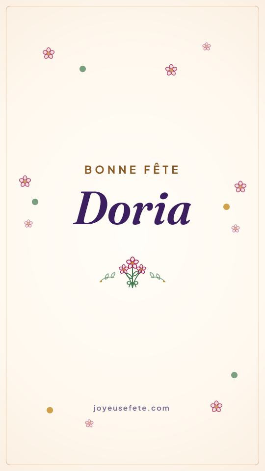 Image « Bonne fête Doria » au format story