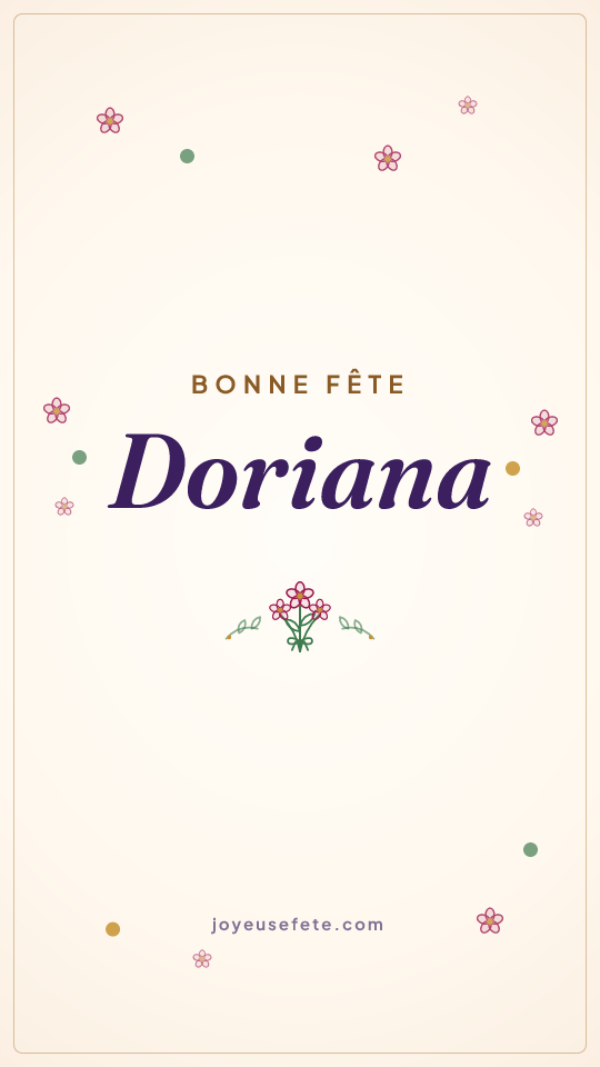 Image « Bonne fête Doriana » au format story