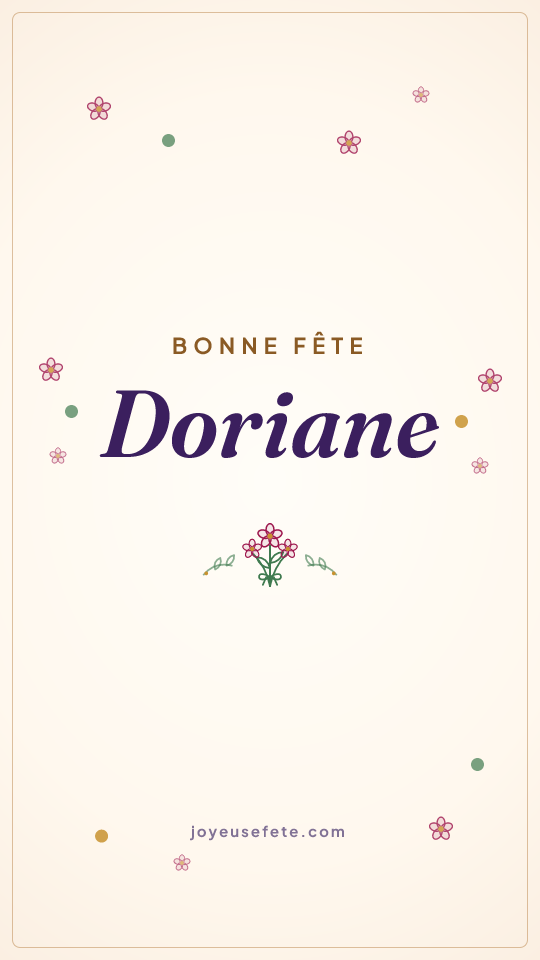 Image « Bonne fête Doriane » au format story