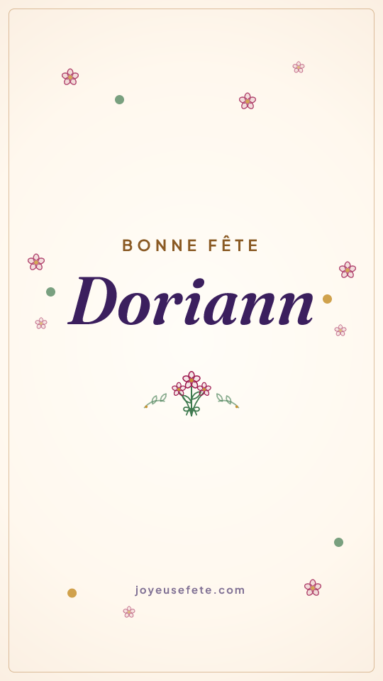 Image « Bonne fête Doriann » au format story