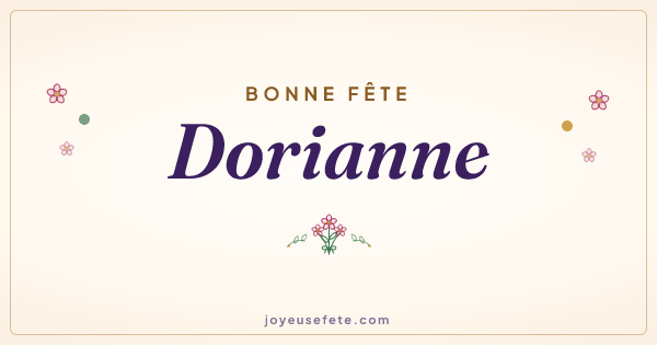 Image « Bonne fête Dorianne » au format large