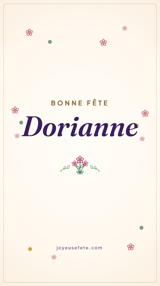 Image « Bonne fête Dorianne » au format story