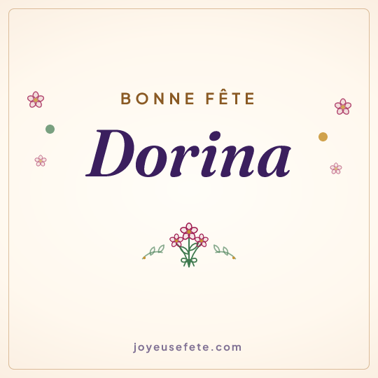 Image carrée « Bonne fête Dorina » pour WhatsApp