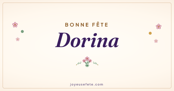Image « Bonne fête Dorina » au format large