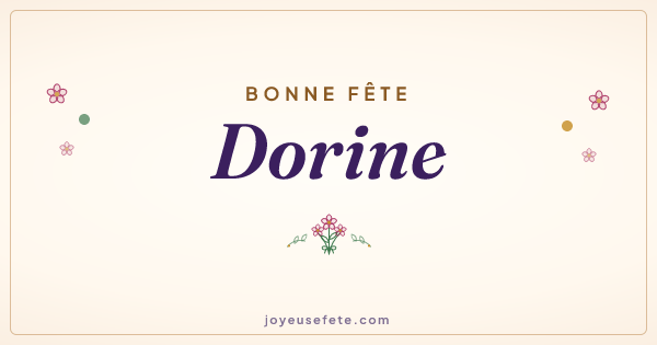 Image « Bonne fête Dorine » au format large