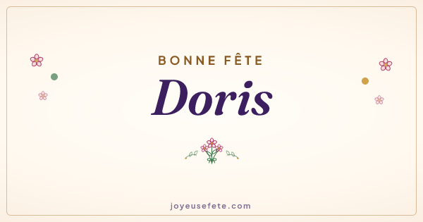 Image « Bonne fête Doris » au format large