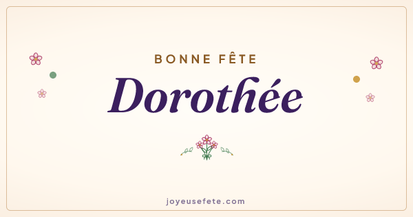 Image « Bonne fête Dorothée » au format large
