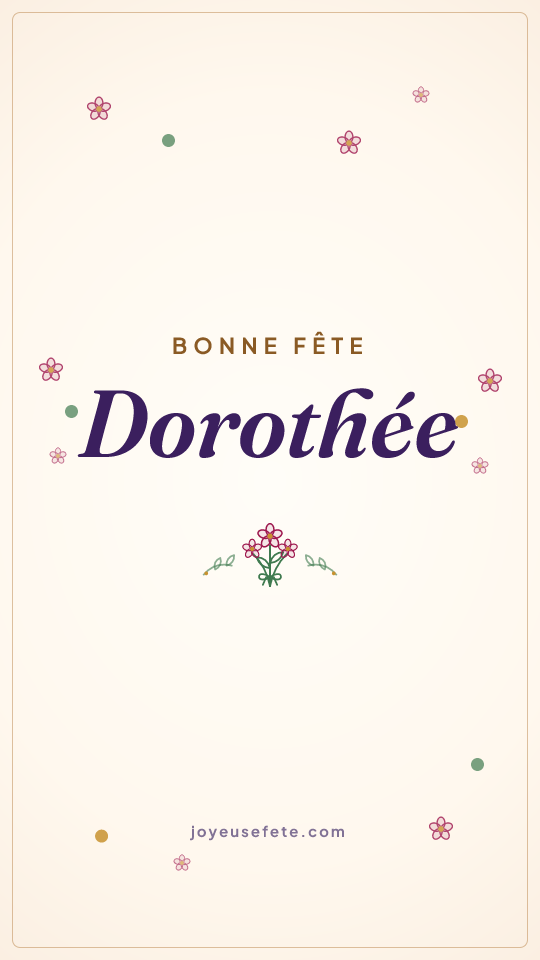 Image « Bonne fête Dorothée » au format story