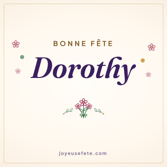 Image carrée « Bonne fête Dorothy » pour WhatsApp
