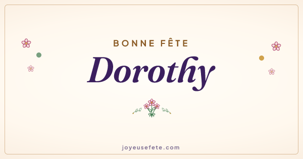 Image « Bonne fête Dorothy » au format large