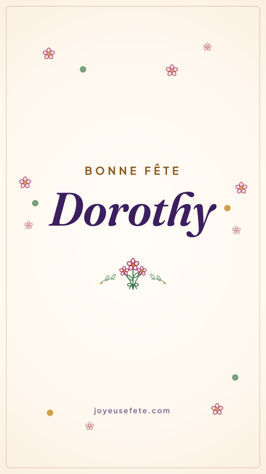 Image « Bonne fête Dorothy » au format story