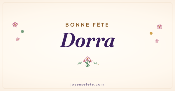 Image « Bonne fête Dorra » au format large