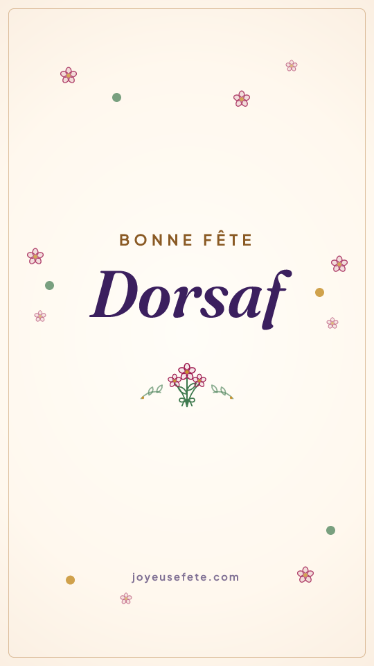 Image « Bonne fête Dorsaf » au format story
