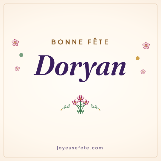 Image carrée « Bonne fête Doryan » pour WhatsApp