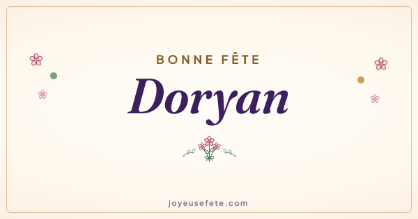 Image « Bonne fête Doryan » au format large