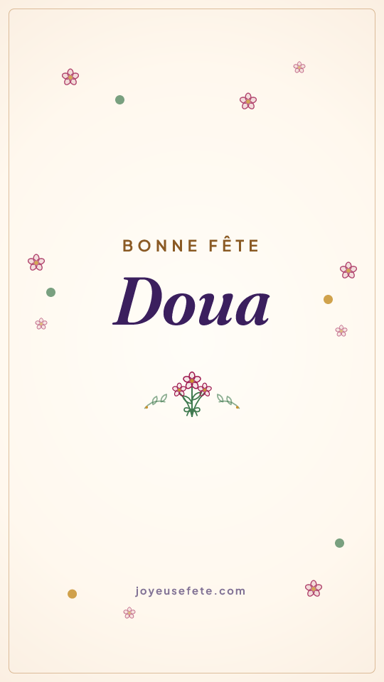 Image « Bonne fête Doua » au format story