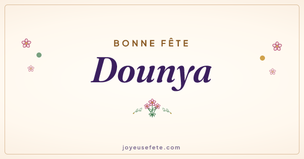 Image « Bonne fête Dounya » au format large