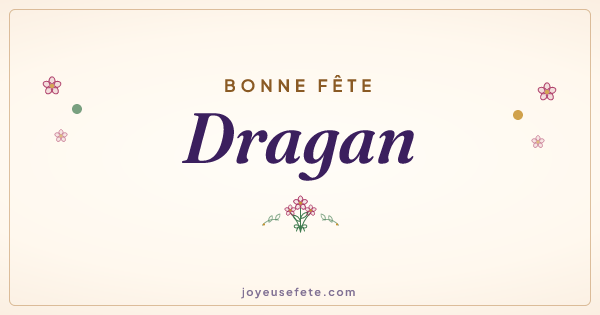 Image « Bonne fête Dragan » au format large