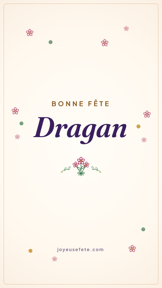 Image « Bonne fête Dragan » au format story