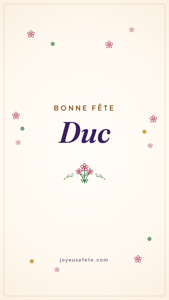 Image « Bonne fête Duc » au format story