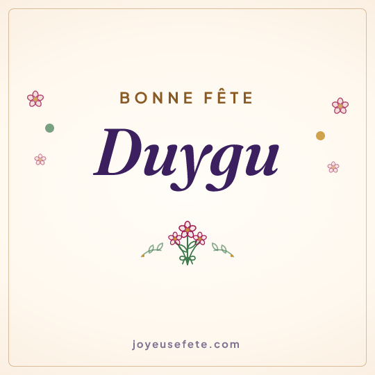 Image carrée « Bonne fête Duygu » pour WhatsApp