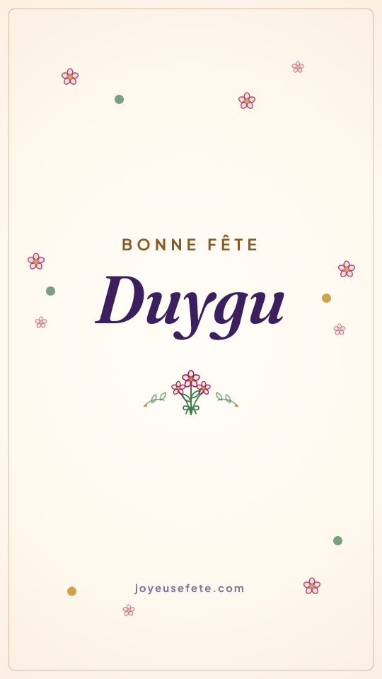 Image « Bonne fête Duygu » au format story