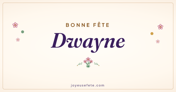 Image « Bonne fête Dwayne » au format large