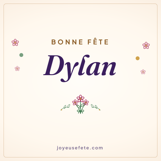 Image carrée « Bonne fête Dylan » pour WhatsApp