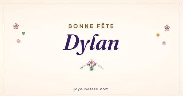 Image « Bonne fête Dylan » au format large