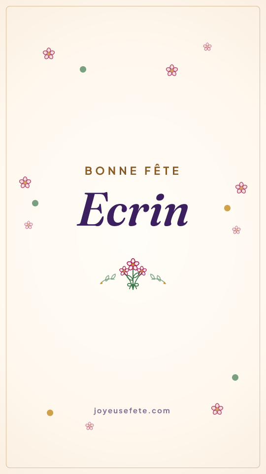 Image « Bonne fête Ecrin » au format story