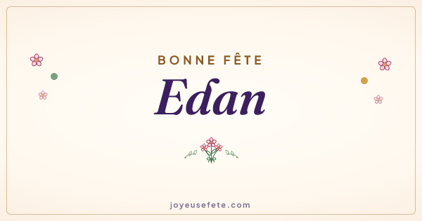 Image « Bonne fête Edan » au format large