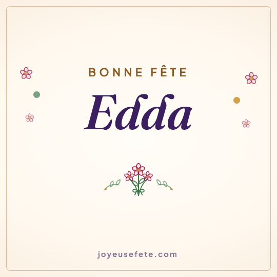 Image carrée « Bonne fête Edda » pour WhatsApp