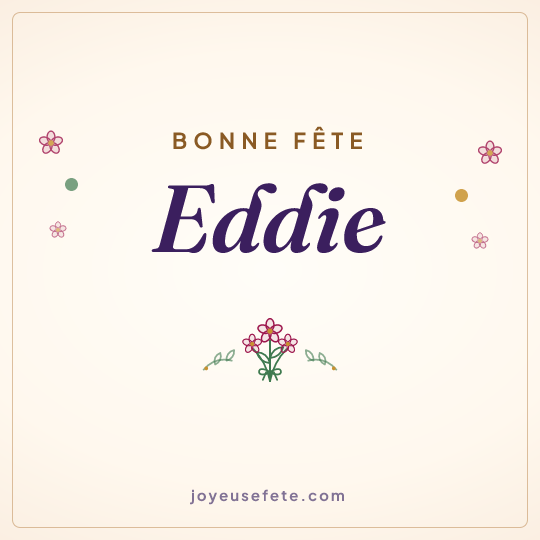 Image carrée « Bonne fête Eddie » pour WhatsApp