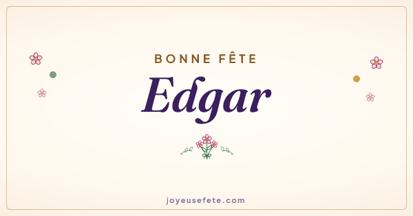 Image « Bonne fête Edgar » au format large