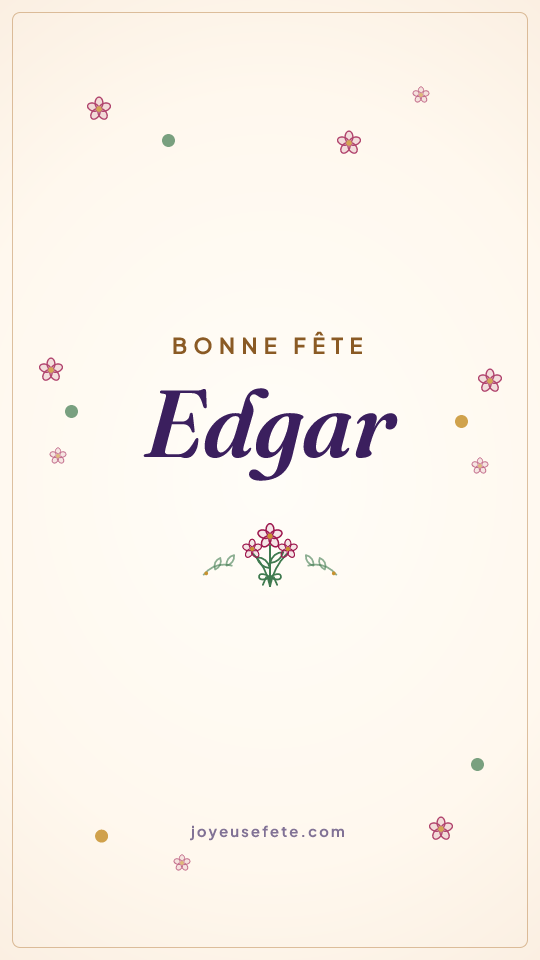 Image « Bonne fête Edgar » au format story