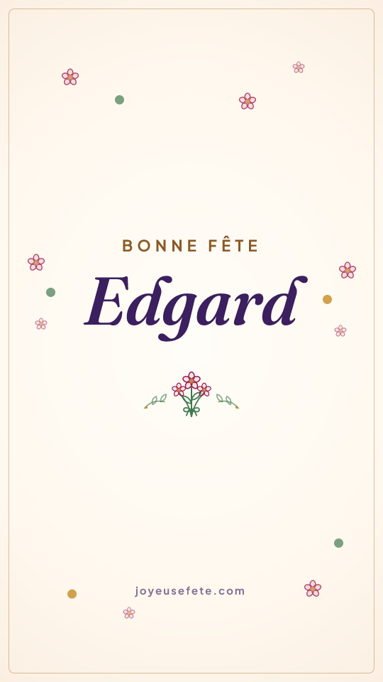Image « Bonne fête Edgard » au format story