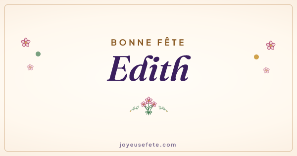 Image « Bonne fête Edith » au format large