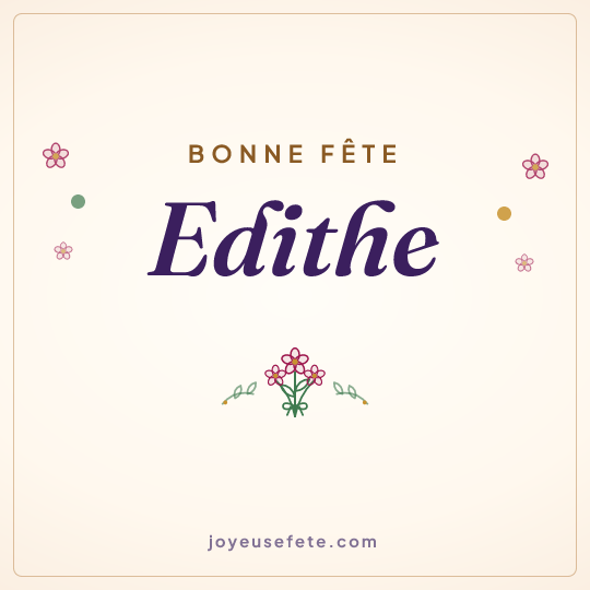 Image carrée « Bonne fête Edithe » pour WhatsApp